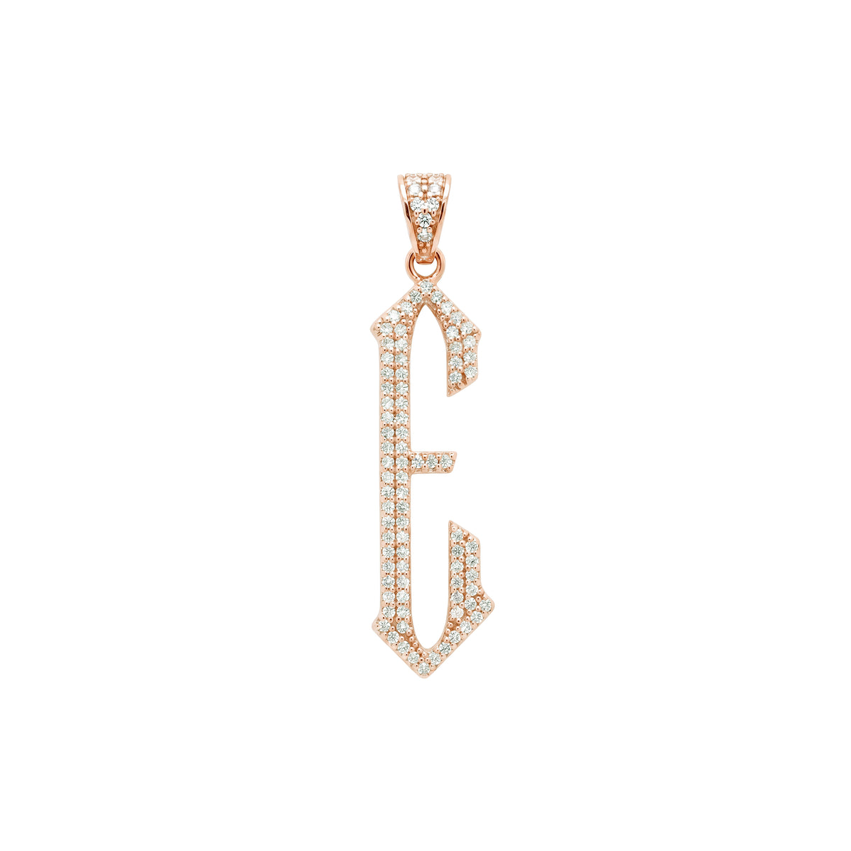 The letter E pendant