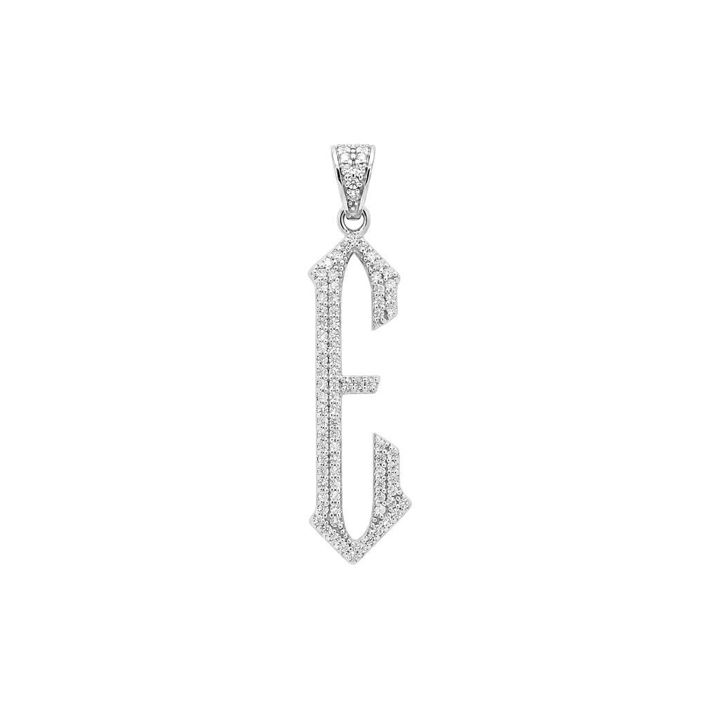 The letter E pendant