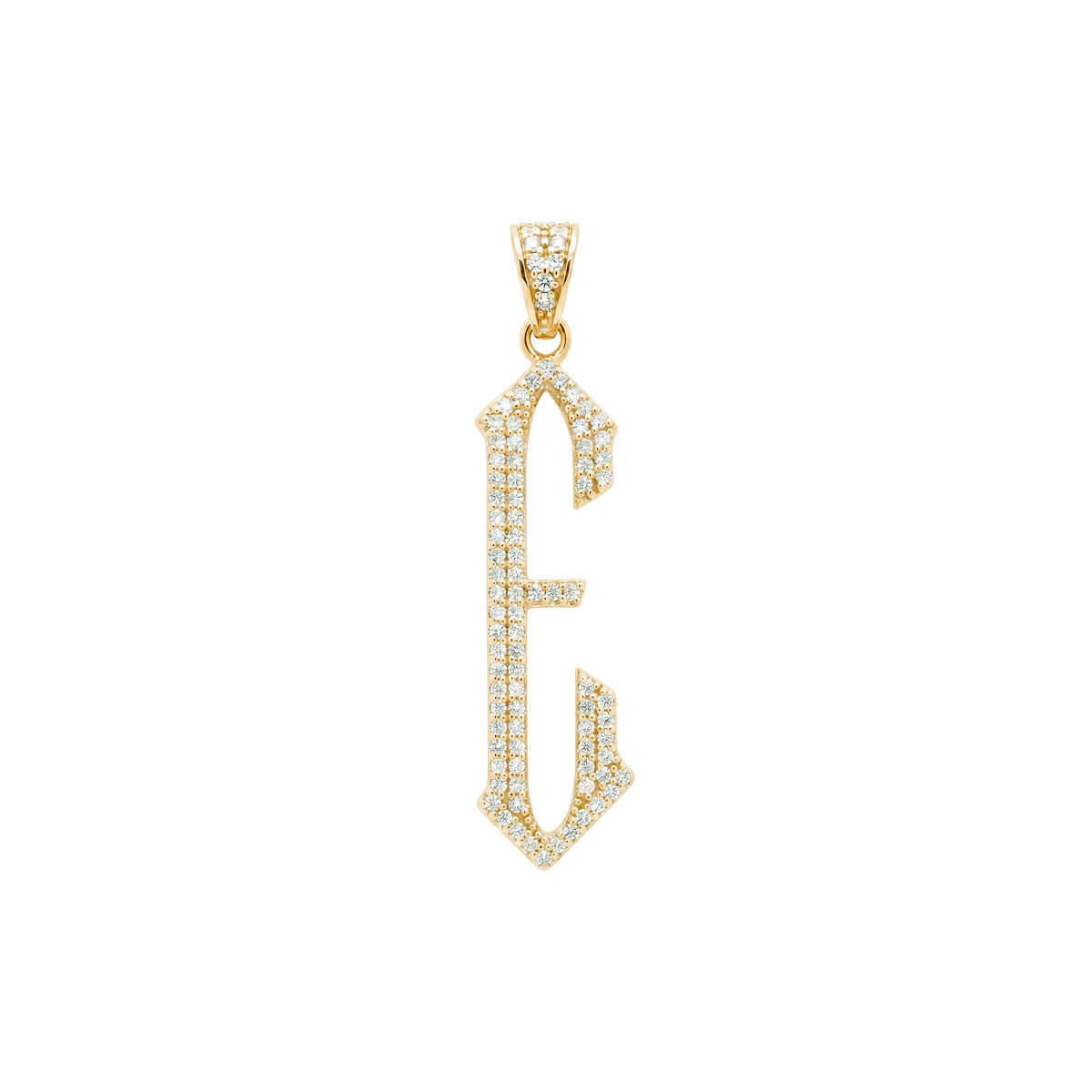 The letter E pendant