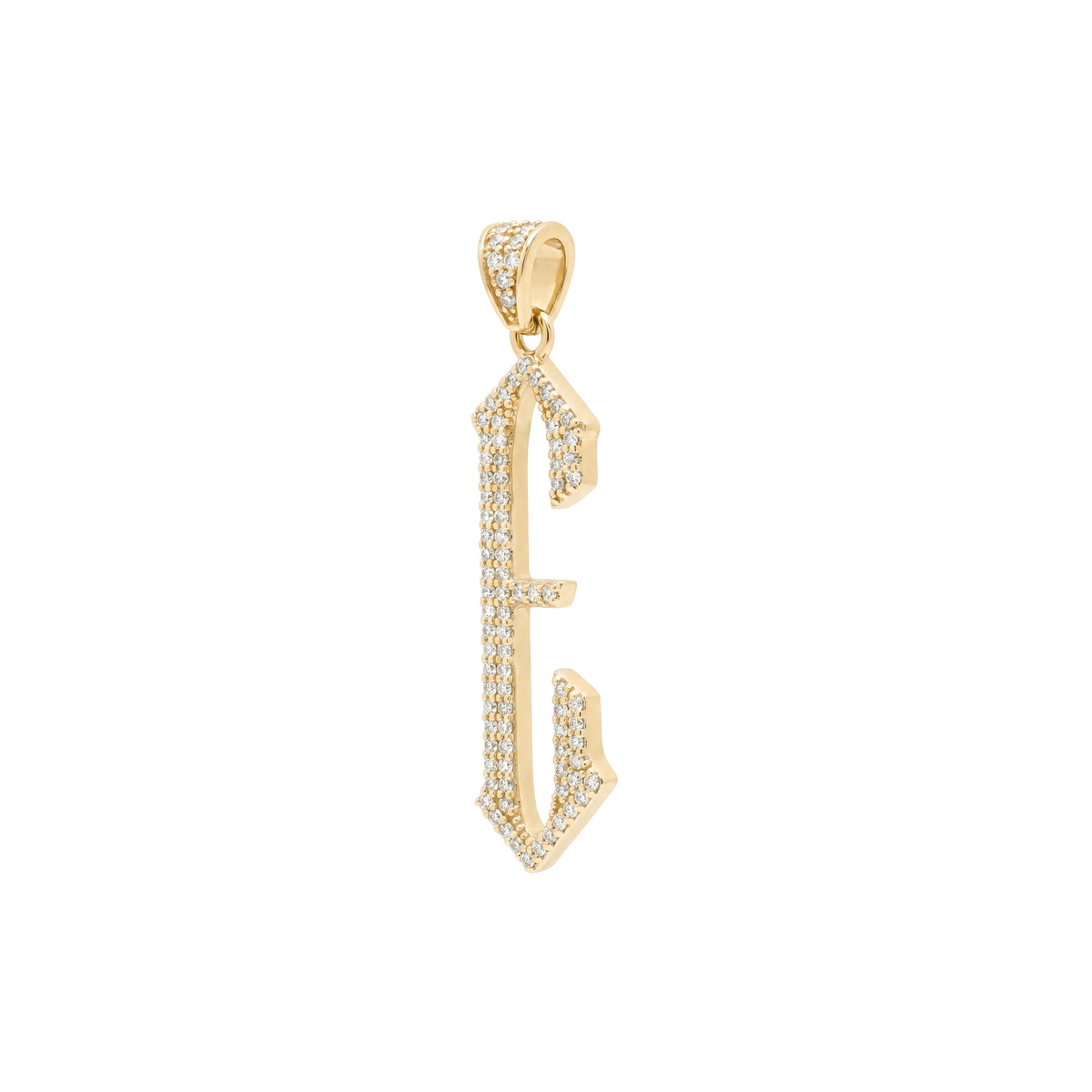 The letter E pendant