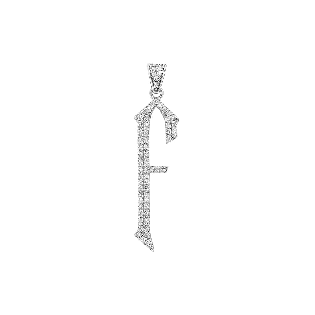 The letter F pendant