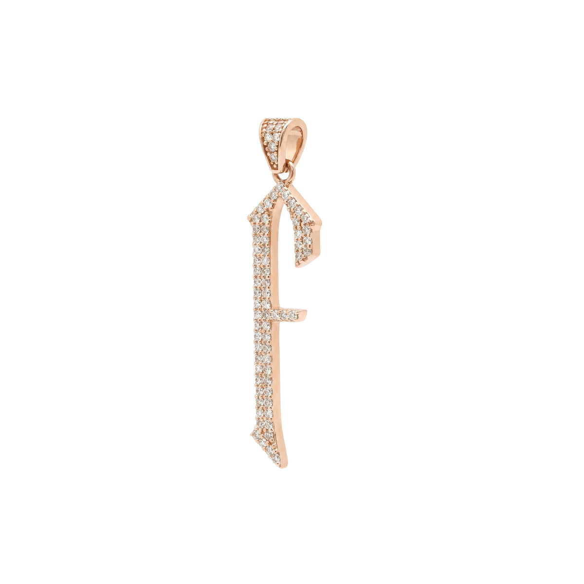 The letter F pendant