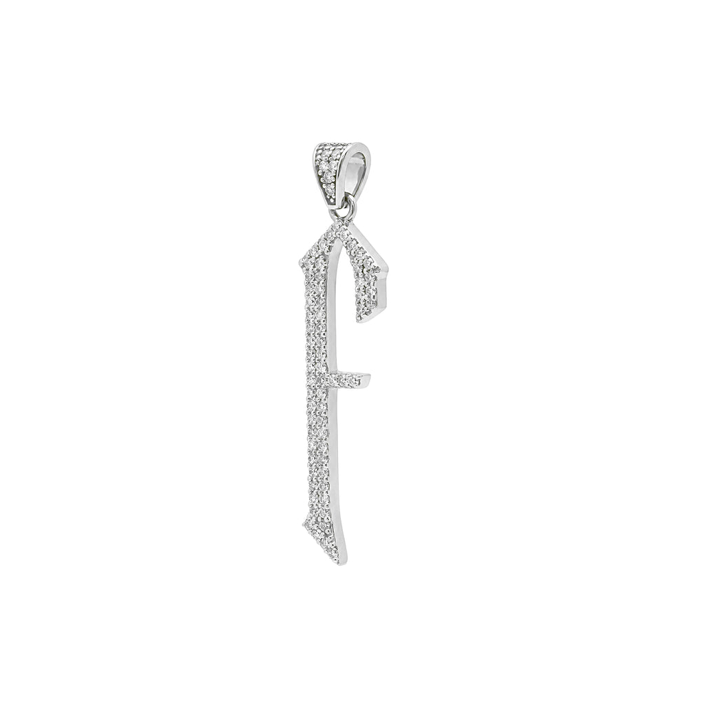 The letter F pendant