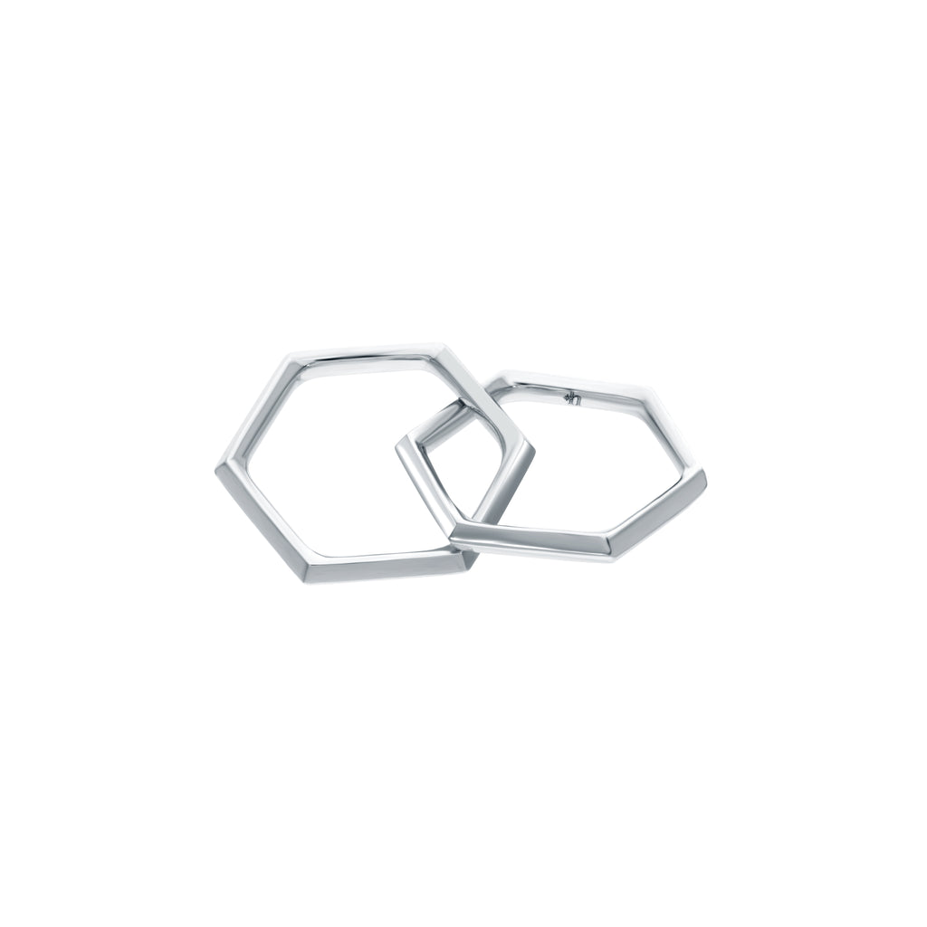 SIX duo pinky ring.   white gold