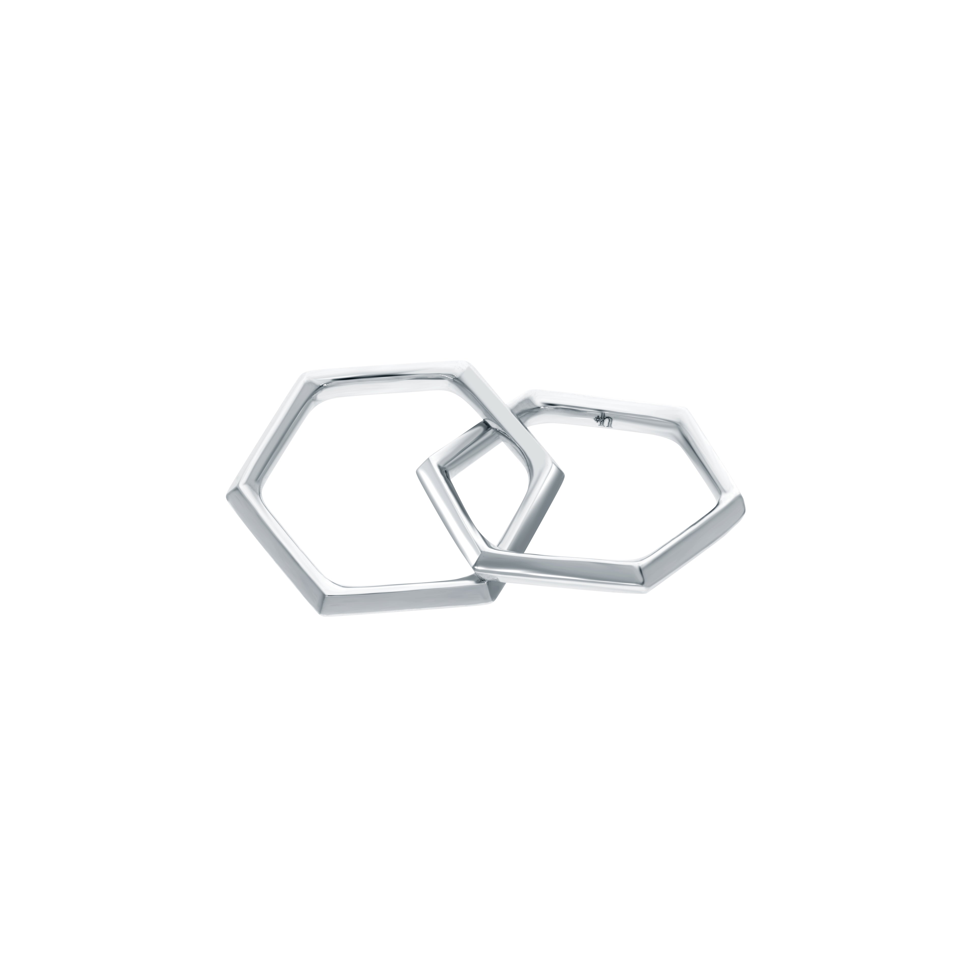 SIX duo pinky ring.   white gold