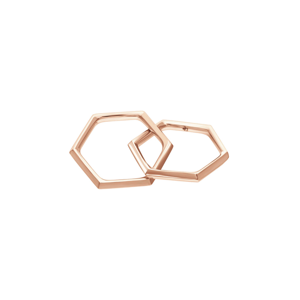 SIX duo pinky ring.   rose gold
