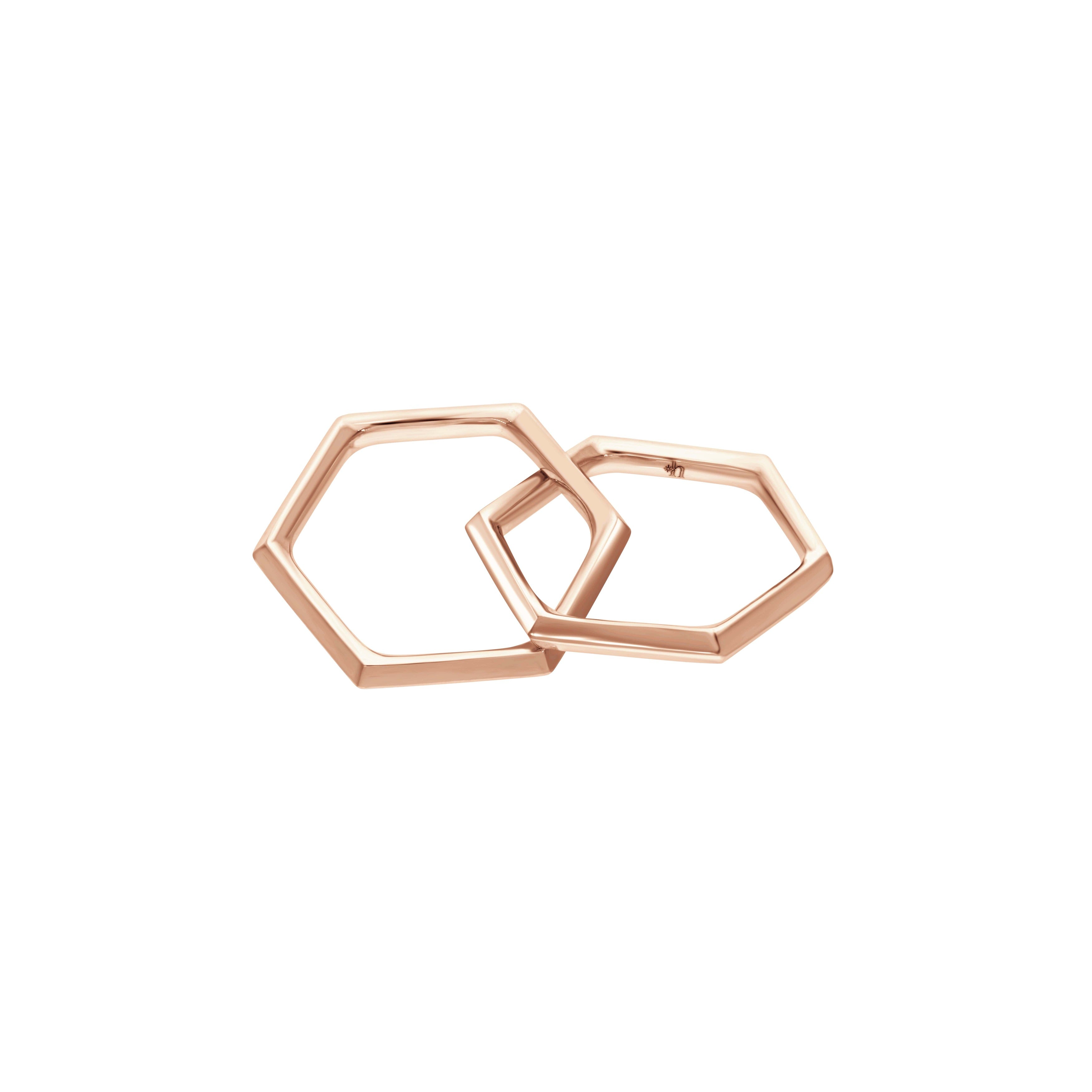 SIX duo pinky ring.   rose gold