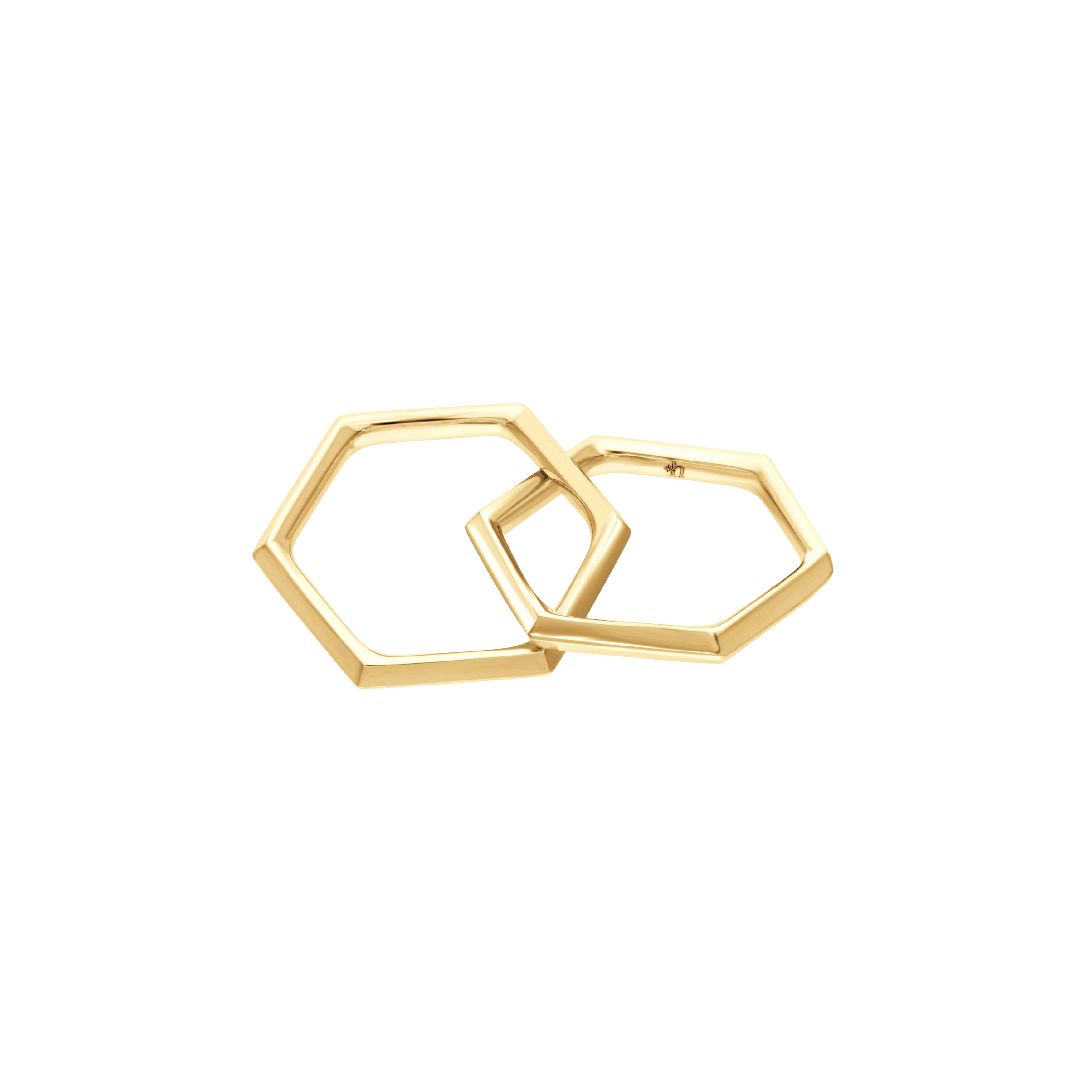 SIX duo pinky ring.   yellow gold