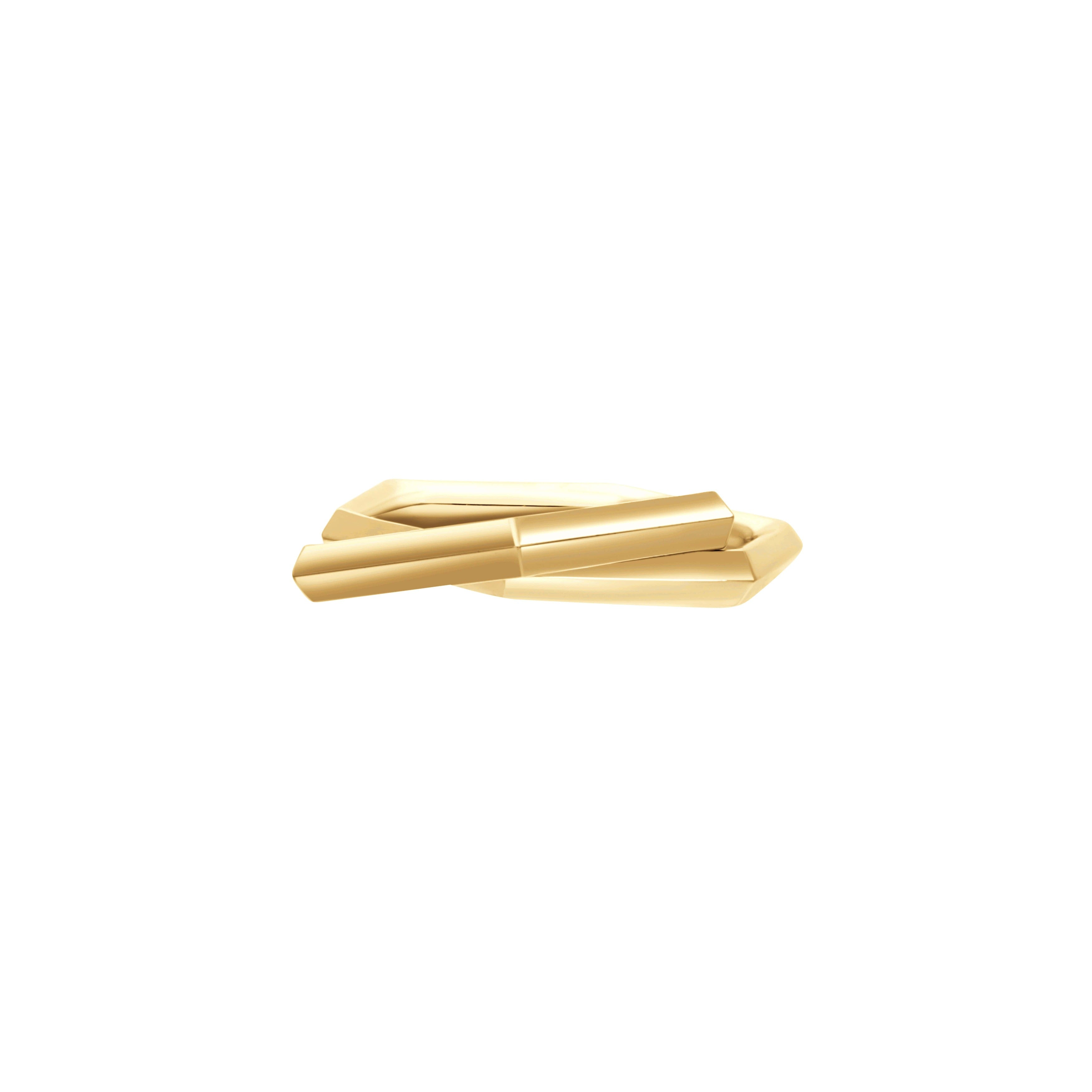 SIX duo pinky ring.   yellow gold