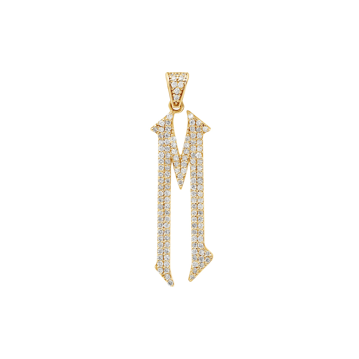 The letter M pendant
