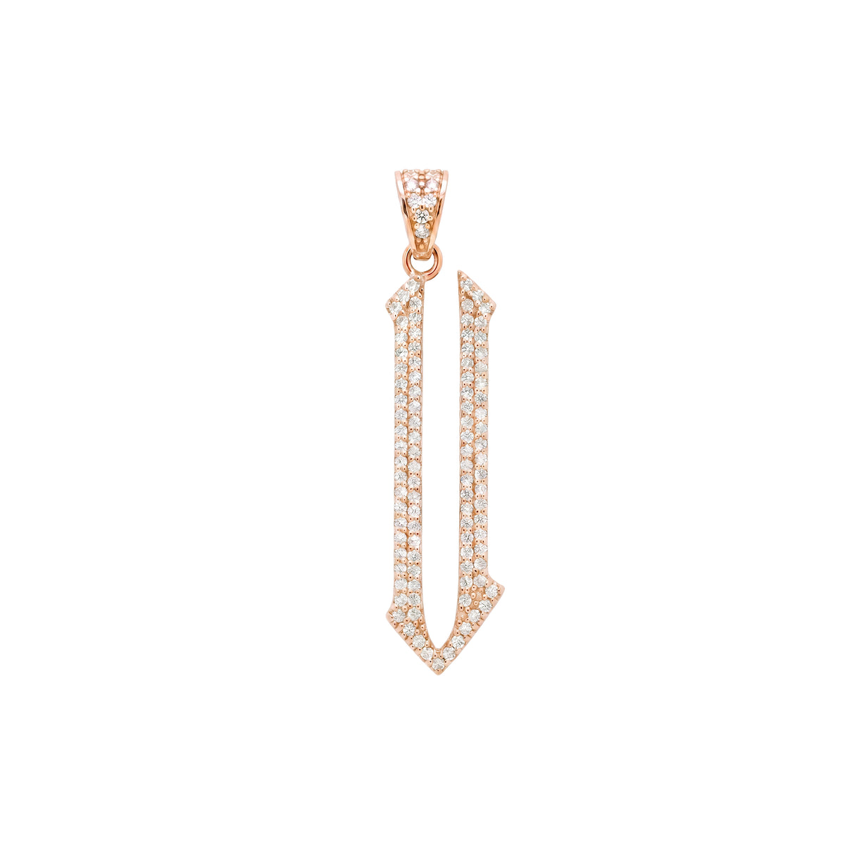 The letter U pendant