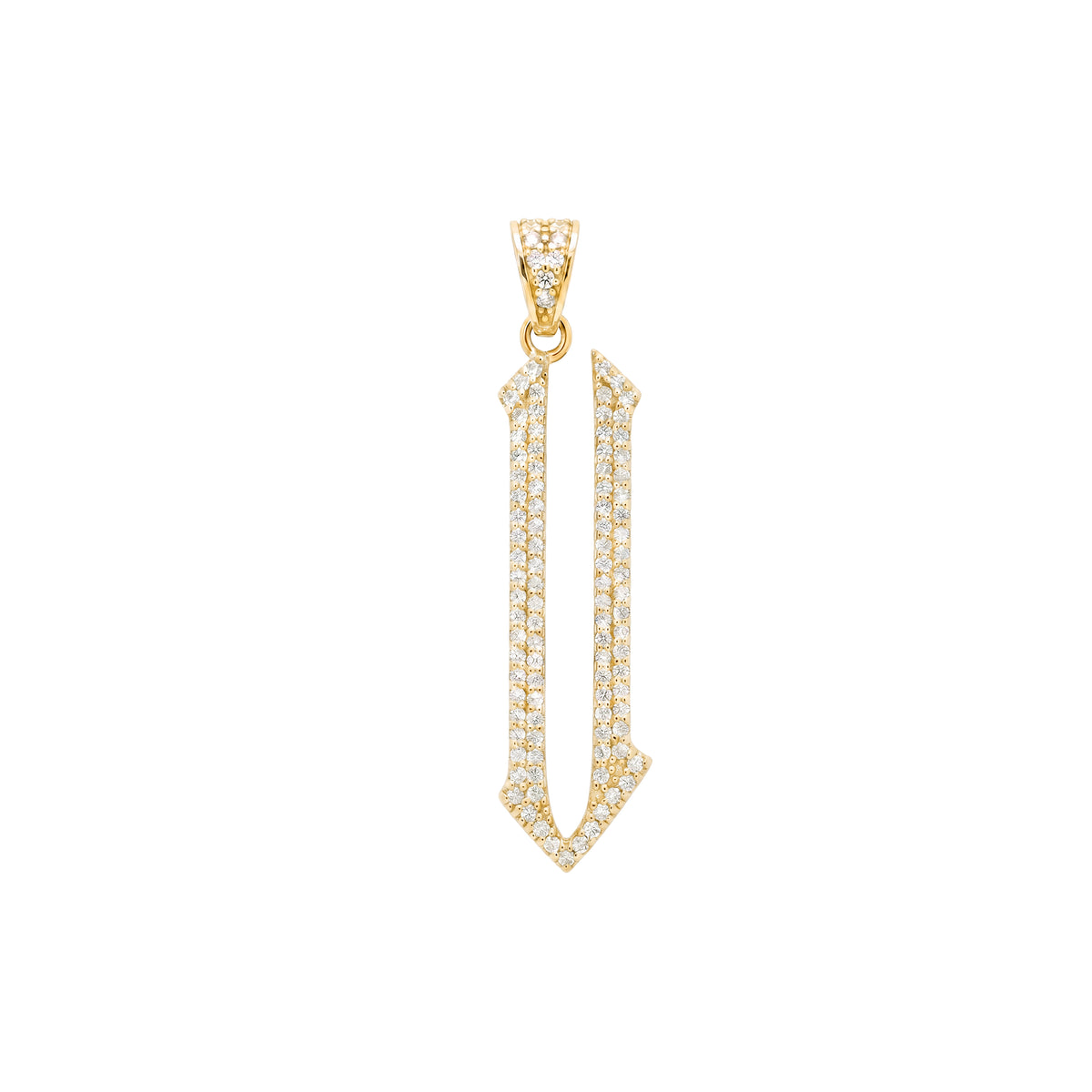 The letter U pendant