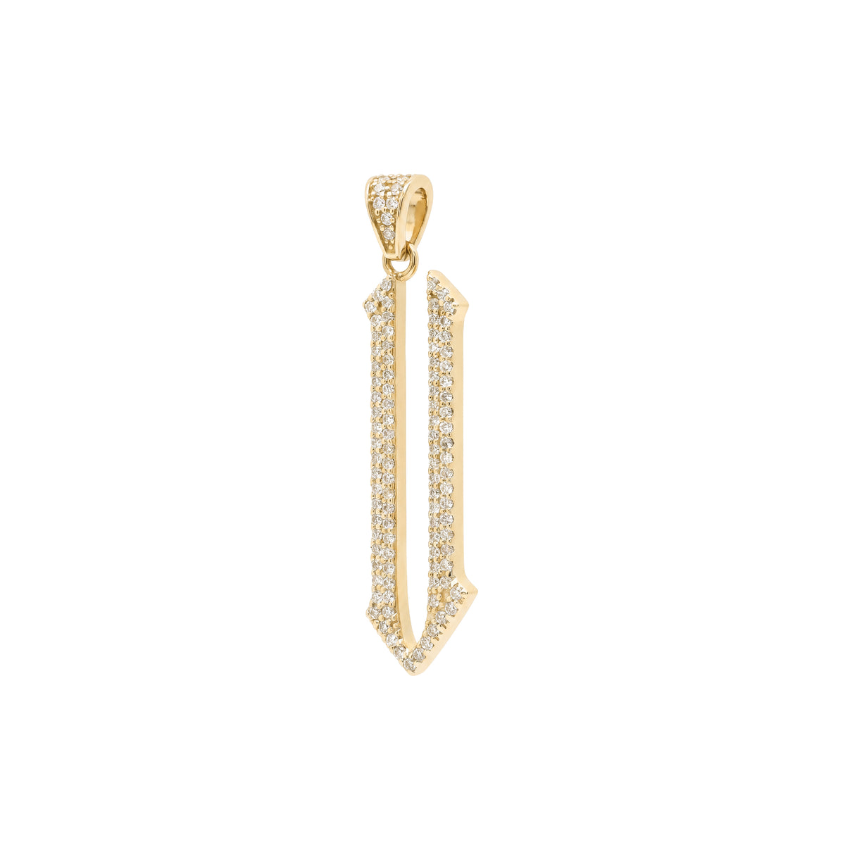 The letter U pendant