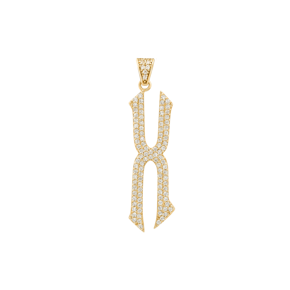 The letter X pendant